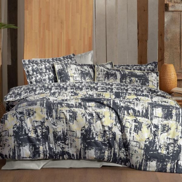 Sarev Galiya Flanel Nevresim Takımı Çift Kişilik 2 Yastık Bej