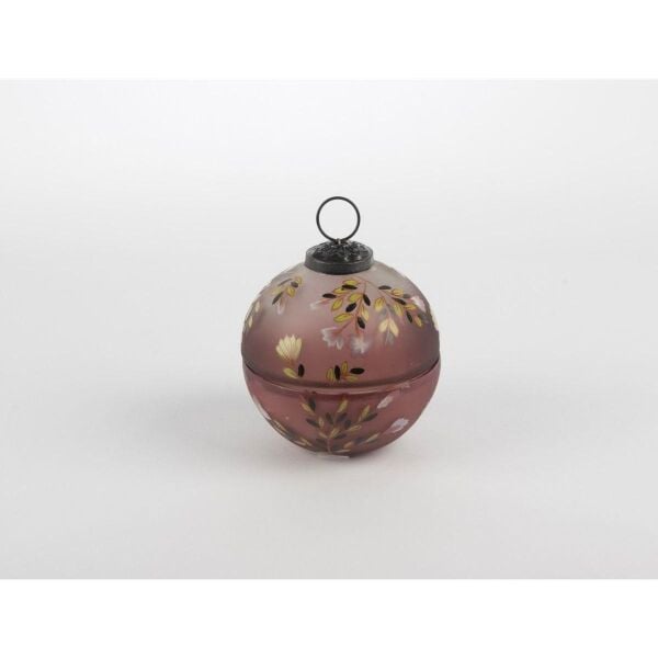 Mikasa Moor Mor Cam Çiçek DesTop Mum 9x10cm