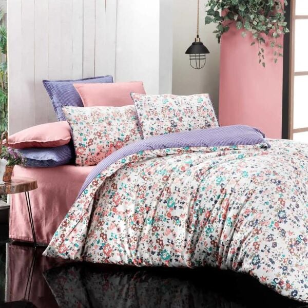 Sarev Tamara Flanel Nevresim Takımı Pembe Çift Kişilik