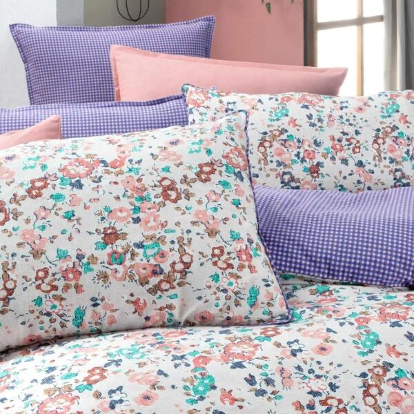 Sarev Tamara Flanel Nevresim Takımı Pembe Çift Kişilik