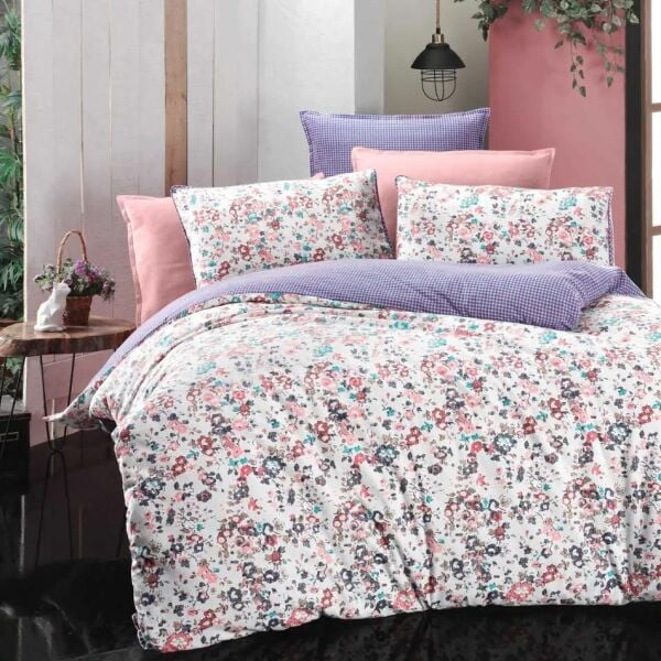 Sarev Tamara Flanel Nevresim Takımı Pembe Çift Kişilik