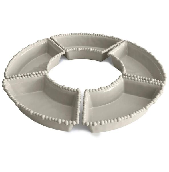 Baci Milano Jk&K Melamin 5li Meze Tabağı 44 cm - Kahverengi