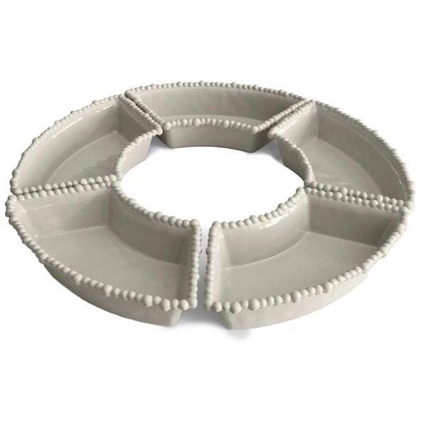 Baci Milano Jk&K Melamin 5li Meze Tabağı 44 cm - Kahverengi