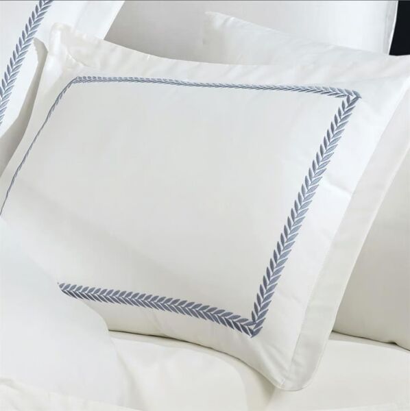 Nazik Home Olimpos Nakışlı Pamuk Saten 6 Parça Nevresim Takımı İndigo Çift Kişilik