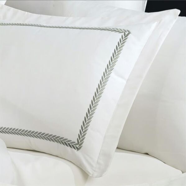 Nazik Home Olimpos Nakışlı Pamuk Saten 6 Parça Nevresim Takımı Yeşil Çift Kişilik