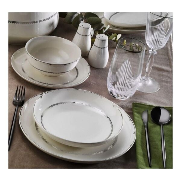 Aryıldız Bone Umbrella Porselen 60 Parça Platin Rose