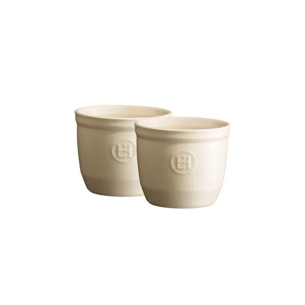 Emile Henry Fırın Kabı Ramekin No.8 2´li Set Ekru/Clay 0,17 Lt Ç:8,5 - Y:7 cm
