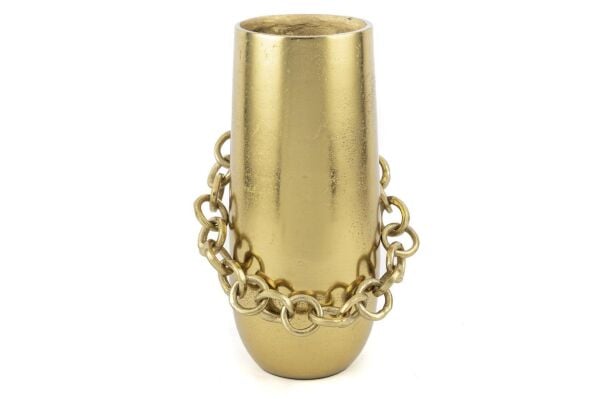 Mikasa Moor Gold Zincirli Metal Vazo 15x32cm