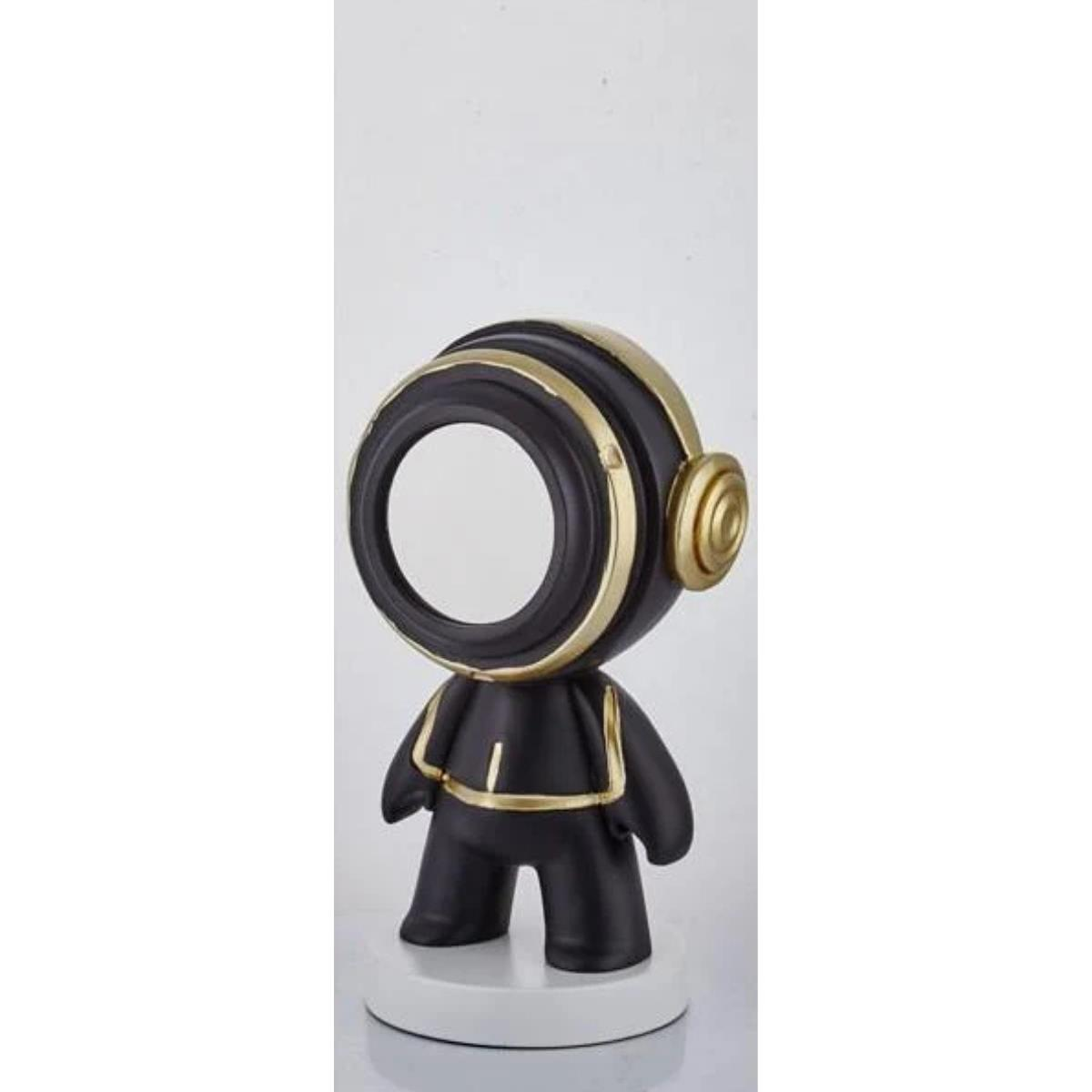 Lamedore Astronaut Black Gold Small Decor 18x14x30 Cm