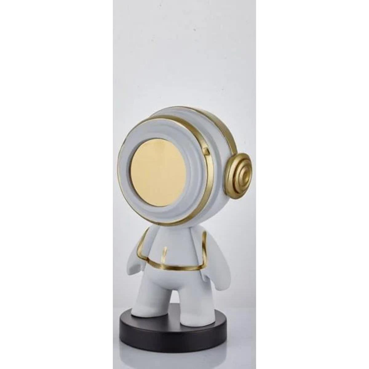 Lamedore Astronaut White Gold Small Decor 18x14x30 Cm