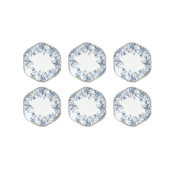 Lucky Art Clarice Bone 27cm 6lı Tabak Seti