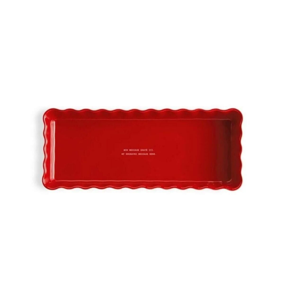 Emile Henry Tart-Börek-Fırın Kabı Dikdörtgen 36.5 x 15 cm Kırmızı/Burgundy