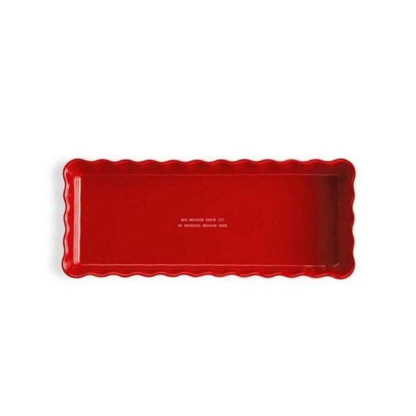 Emile Henry Tart-Börek-Fırın Kabı Dikdörtgen 36.5 x 15 cm Kırmızı/Burgundy