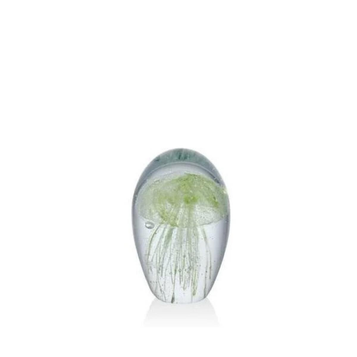 Lamedore Jellyfish Green Glass Decor 5,5x5,5x8 Cm