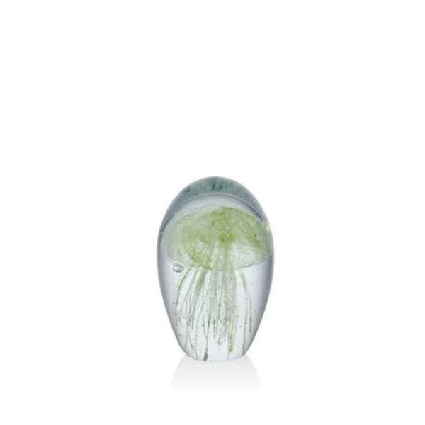 Lamedore Jellyfish Green Glass Decor 5,5x5,5x8 Cm