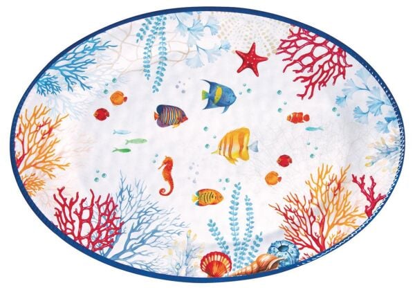 Easy Life Melamin Oval Sunumluk 50 x 33,5 cm