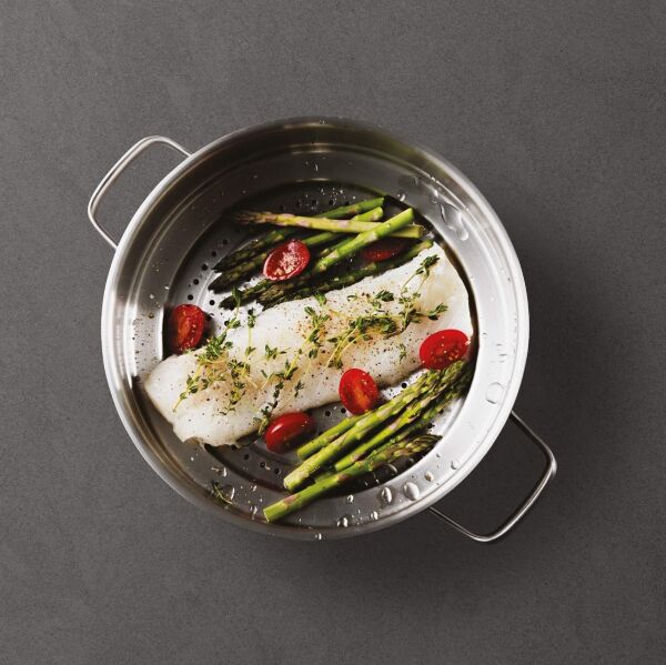 Berghoff Graphite Paslanmaz Çelik Buharda Pişirici Süzgeç 20-24cm