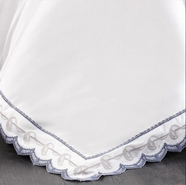 Nazik Home Azra Dantelli Nevresim Takımı Triko Battaniye 7 Parça Seti Beyaz Çift Kişilik