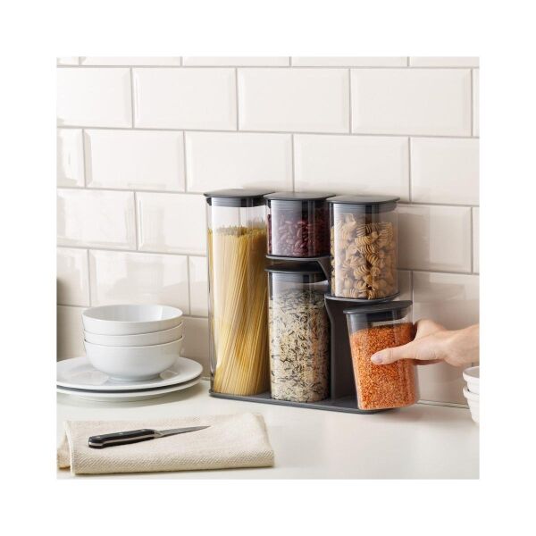 Joseph Joseph Podium 5 li Saklama Kabı Seti-Gri  33,3x31,5x10,9 cm