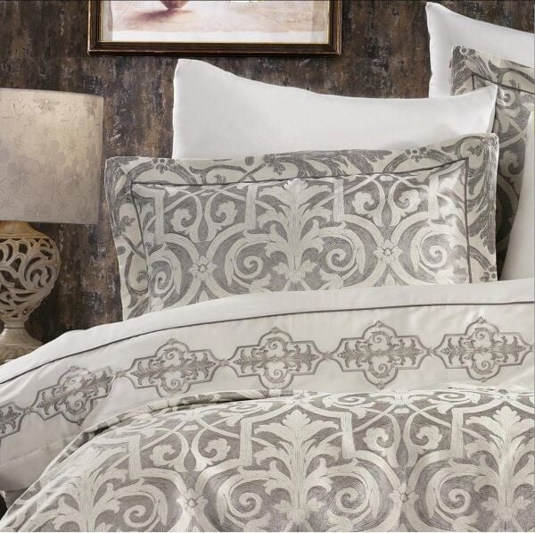 Nazik Home Adonia Nevresim Pike Seti Gri Çift Kişilik