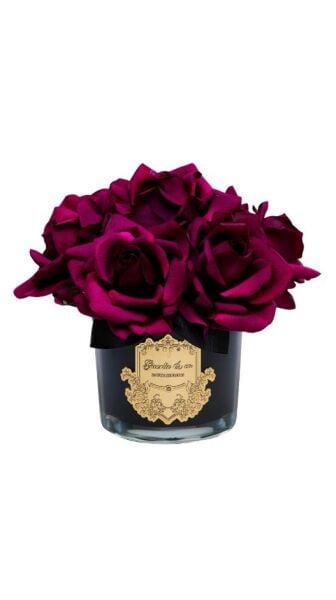 Guerlie&Co 7 Güllü Bordo Beyaz Pembe Geçişli Siyah Cam Gold Logo