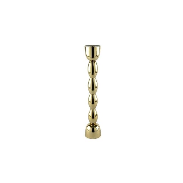 Mikasa Moor Gold Boğumlu Metal Mumluk 9x48cm