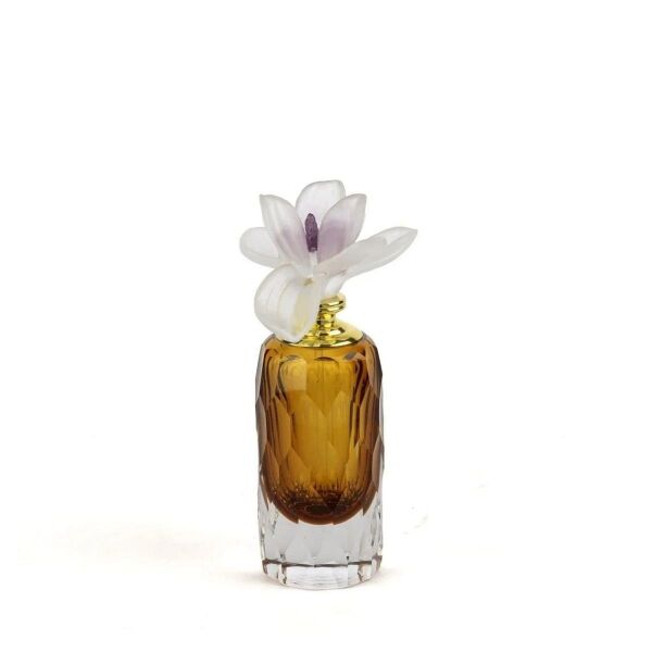 Mikasa Moor Lila Çiçek Kapaklı Amber Cam Şişe 10x19cm