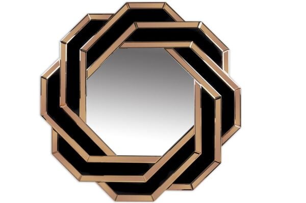Mikasa Moor Siyah Rose Gold Ayna 90 x 90 cm