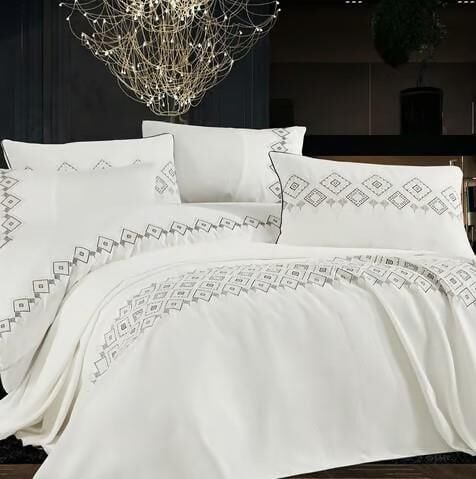 Nazik Home Henna Nevresim Pike Seti Krem Çift Kişilik