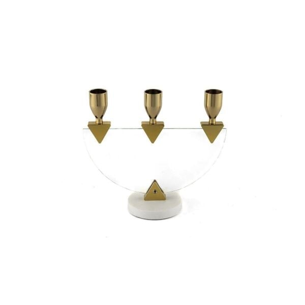 Mikasa Moor Gold 3lü Cam Şamdan 20x8x17cm