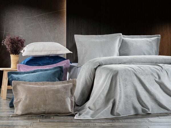 Zebra Casa Scala Yatak Örtüsü Tek Kişilik Petrol