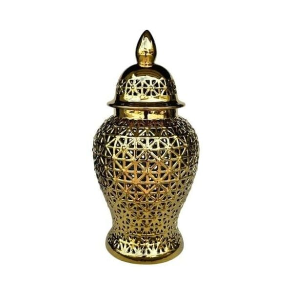 Lamedore Delikli Desen Gold Büyük Küp 40x40x86 cm