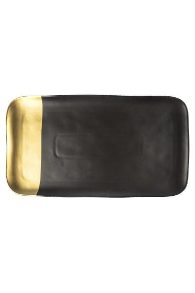 Mikasa Moor Porselen Siyah Dikdörtgen Servis 22 x 40 cm