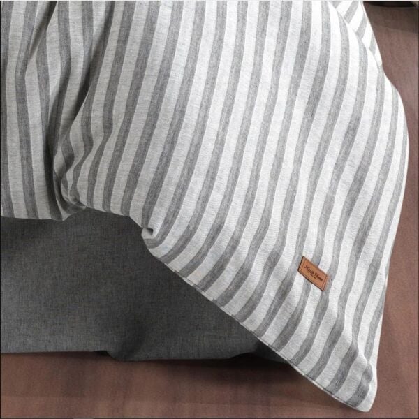 Nazik Home Ruby Ekolojik Nevresim Takımı Gri Çift Kişilik