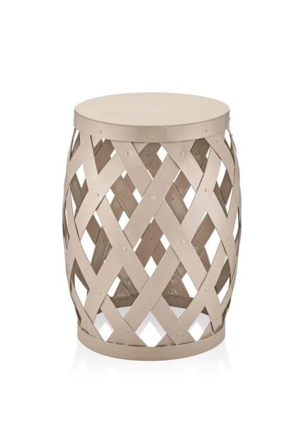 The Mia Prizma Tabure & Yan Sehpa Karamel 50x35 cm