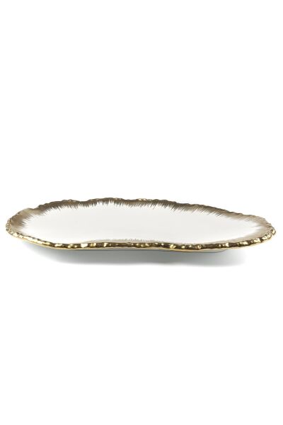 Mikasa Moor Porselen Beyaz Gold Servis 37 x 25 cm