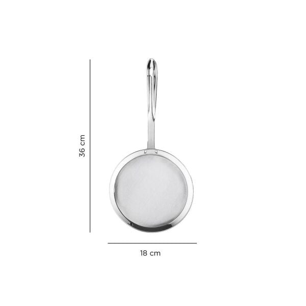 Jumbo Steel Süzgeç 18 Cm