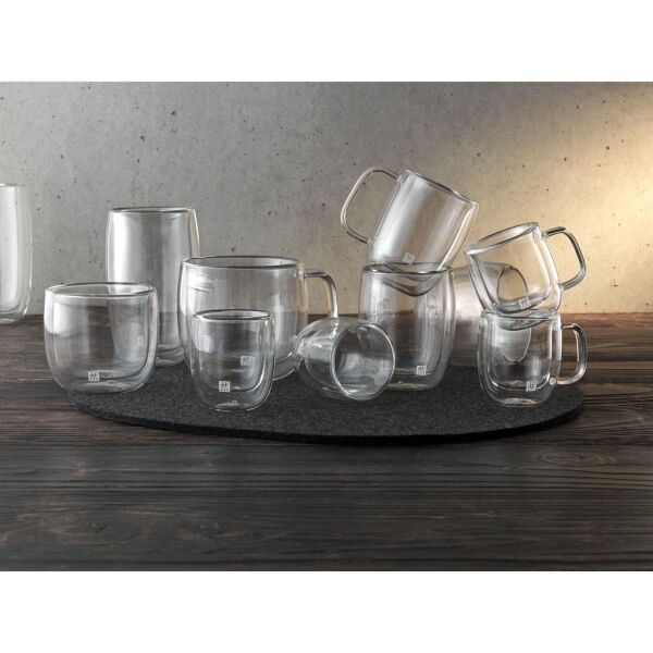 Zwilling 395001100 Çift Camlı Kulplu 2'li Espresso Bardak Seti - 80 ml