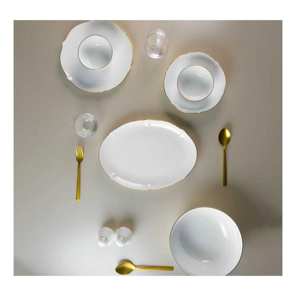Evaliza Magnolia Premium Gold 60 Parça Yemek Takımı