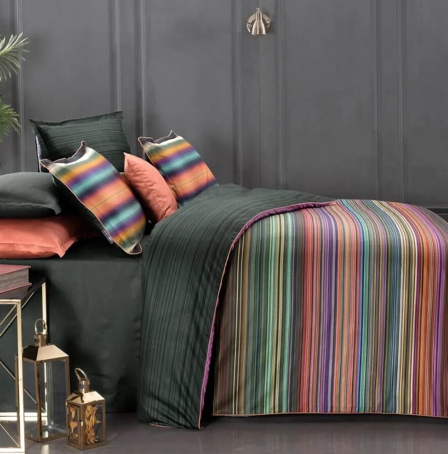 Sarev Brandon Saten Nevresim Takımı Çift Kişilik-Somon