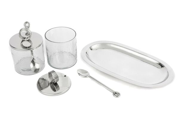 Mikasa Moor Gümüş Tepsili 2li Kavanoz St 28x15x13cm