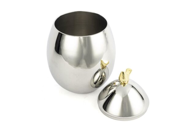 Mikasa Moor Gümüş Gold Kuşlu Metal Kavanoz 16x27cm