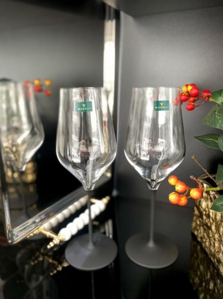 Wanelli Wn1173 Ballet Siyah Ayklı Büyük Su Bardak 6'lı 520 ml