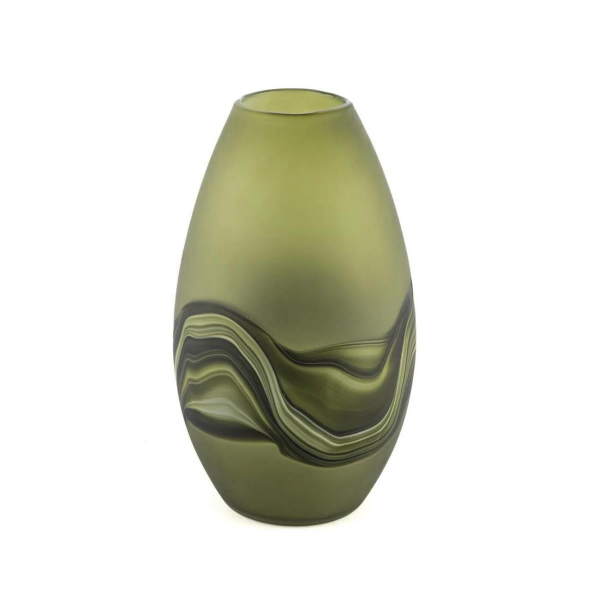 Mikasa Moor Yeşil Buzlu Degrade Cam Vazo 19x31cm