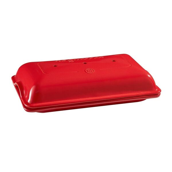 Emile Henry XEH 3lü Baget Ekmek-Fırın Kabı Dikdörtgen 39x23cm Kırmızı