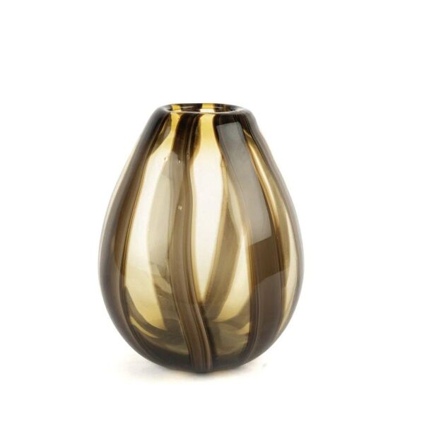 Mikasa Moor Amber Kahverengi Desenli Cam Vazo 25x21c