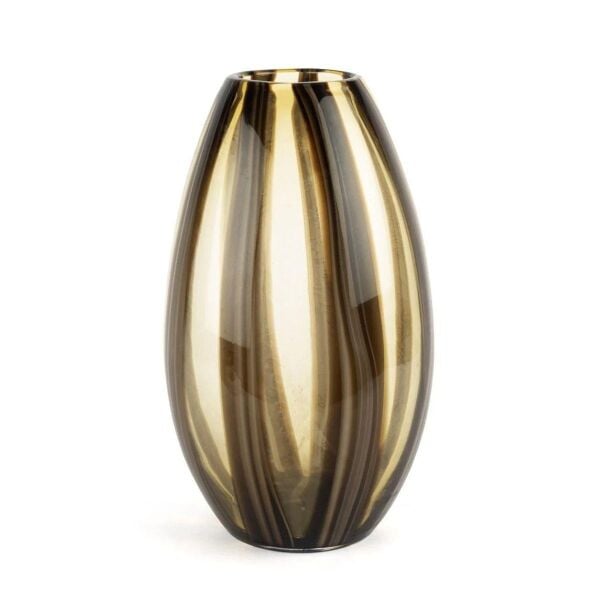 Mikasa Moor Amber Kahverengi Desenli Cam Vazo 33x18c