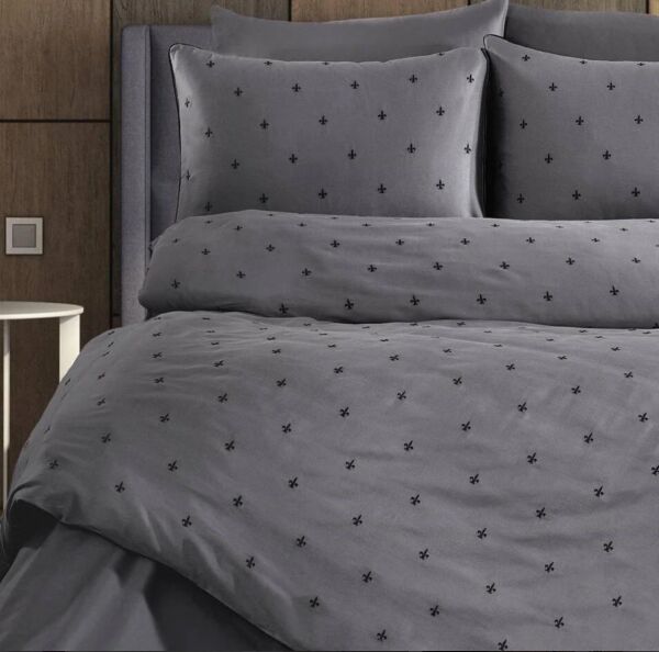 Nazik Home Hermes Pamuklu Nevresim Takımı Antrasit Çift Kişilik