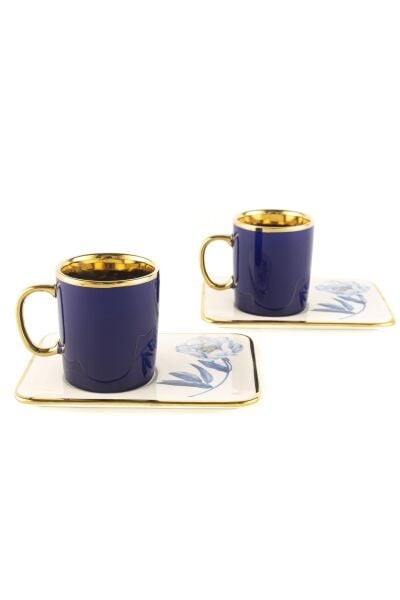 Mikasa Moor Navy Flower 2'li Kahve Fincanı