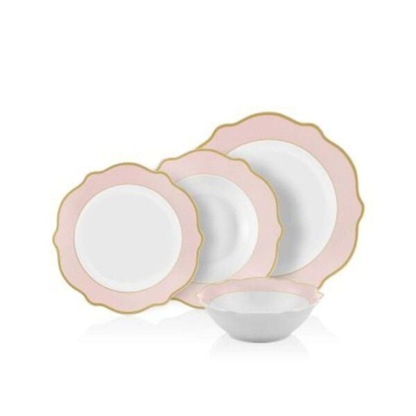The Mia Jaswely Yemek Seti Pembe 24 Parça
